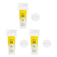 Pack Of 3 Pure Cotton Makeup Remover Pads For Gentle Skin-round