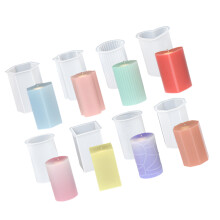 Moule à bougie cylindrique en Silicone de qualité alimentaire,