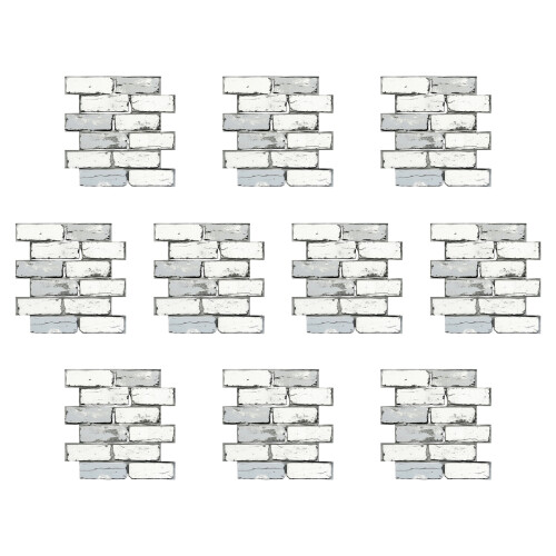 10PCS Faux Bricks Wall Sticker Auto Adhesive Waterproof-149