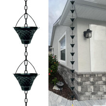 Chaîne de pluie en bronze durable pour un drainage efficace de