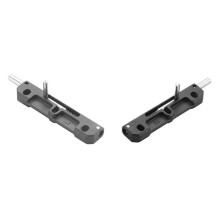 Federbelasteter runder Schieberiegel 2er-Set, links/rechts öffnend, Zinklegierung, einfache Montage für Holz- und Metalltüren sowie Maschinen Black