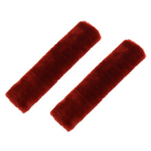 (Wine Red) 2x Coussins Ceinture Auto Doux en Peluche