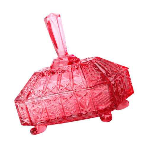 High Quality Glass Storage Jar With Leakproof Cap Candies-Red