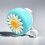 (Blue White) Sonnette Vélo Légère - Design Fleur 1