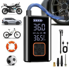 Kabelloser Reifenkompressor – 80w tragbarer Luftkompressor, 150psi, LED-Licht, wiederaufladbare 3x2000mAh Batterie