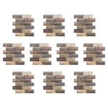 10pack Easy To Install 3D Brick Pattern Wall Decals-162