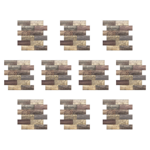 10pack Easy To Install 3D Brick Pattern Wall Decals-162