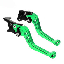 (Green) Universal For YAMAHA Honda Suzuki CNC Motorcycle Adjustable Brake Clutch Levers Motorbike Brake Lever Handle Bar Motor Grips