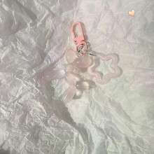 (Luminous-Pink) Fashion Keychain Punk Jelly Balloon Dog chains for Women Bag Pendant Jewelry Trinket Girl's Car  Ring  Chain