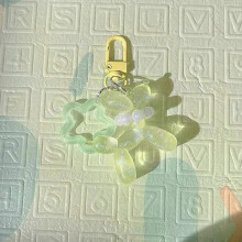 (Luminous-Green) Fashion Keychain Punk Jelly Balloon Dog chains for Women Bag Pendant Jewelry Trinket Girl's Car  Ring  Chain