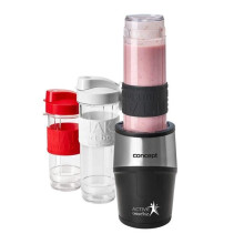 CONCEPT SM3385 smoothie maker ACTIVE SMOOTHIE, drie containers, 500 W, zwart