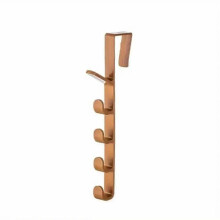 (Brown) 1pc Plastic Hook Cabinet Door Hanging Rack Gadgets Holders Desk Shelves Kitchen Utensils Storage Organizer Bathroom Accessories
