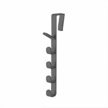 (Black) 1pc Plastic Hook Cabinet Door Hanging Rack Gadgets Holders Desk Shelves Kitchen Utensils Storage Organizer Bathroom Accessories