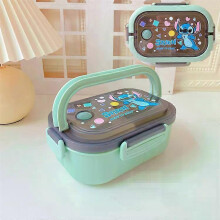 (A) Stitch Cartoon Portable Lunch Box Cute Kid Child Student Hermetic Bento Box Double/Single Layer Large Capacity Food Crisper Gift