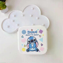 (C) Stitch Cartoon Portable Lunch Box Cute Kid Child Student Hermetic Bento Box Double/Single Layer Large Capacity Food Crisper Gift