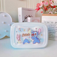 (D) Stitch Cartoon Portable Lunch Box Cute Kid Child Student Hermetic Bento Box Double/Single Layer Large Capacity Food Crisper Gift