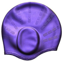 (G) Men Women Swimming Caps Long Hair Waterproof Swim Pool Cap Ear Protect Silicone Diving Hat