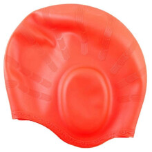 (E) Men Women Swimming Caps Long Hair Waterproof Swim Pool Cap Ear Protect Silicone Diving Hat