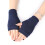 (Navy Blue) Gants sans Doigts Hiver Unisexe Coton 4