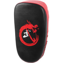 Protector de boxeo curvo y grueso para patadas, almohadilla roja de PU, suministros para artes marciales, protector de patadas y golpes.