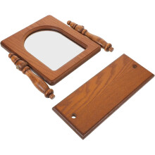Antiker Schminkspiegel aus Holz für Schlafzimmer und Badezimmer, ideal als Tischdekoration