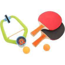 Hengende bordtennis-treningssett med 2 trepadler og 6 baller, justerbart innendørs pingpong-treningsverktøy