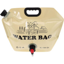 Sac à eau pliable de 8 L, étanche et portable, avec robinet.