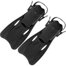 Palmes de plongée réglables noires pour adultes, palmes de snorkeling légères et flottantes
