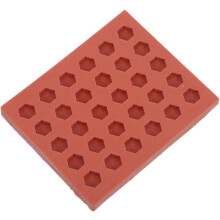 Mini-Ziegelstein-Silikonform, sechseckig, für DIY-Miniaturbauprojekte, Simulations-Ziegelsteinmodellformen