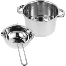 DIY-Kerzenwachs-Schmelztopf-Set, 2-teilig, mit 20 cm großem Außentopf mit Doppelgriff für die Herstellung von Duftwachs