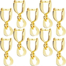 Metal Pinch Clip Bail Connector for Jewelry DIY 30Pcs Golden