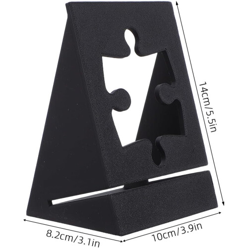 Supporto portatile per coperchio di puzzle, in materiale PLA nero con design elegante. 1