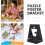 Supporto portatile per coperchio di puzzle, in materiale PLA nero con design elegante. 3