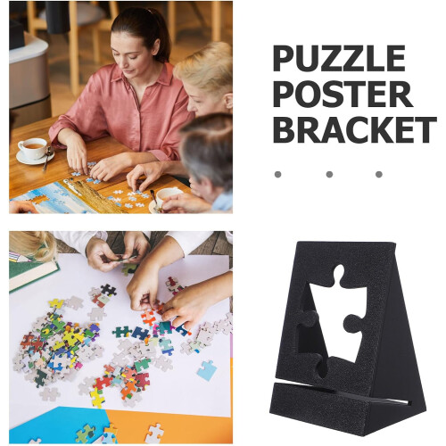 Supporto portatile per coperchio di puzzle, in materiale PLA nero con design elegante. 2