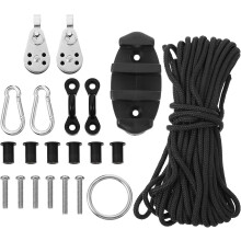 Kayak Anchor Trolley Kit with Nylon Pulley and Pad Eye Cleat, Kayak Anchor Accessories