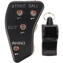 Conjunto de contador de puntuación de béisbol y cronómetro para árbitros al aire libre con silbato.