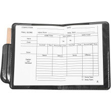 Juego de tarjetas estándar para árbitros de fútbol con bolígrafo, tarjetas de advertencia portátiles rojas y amarillas para fútbol.
