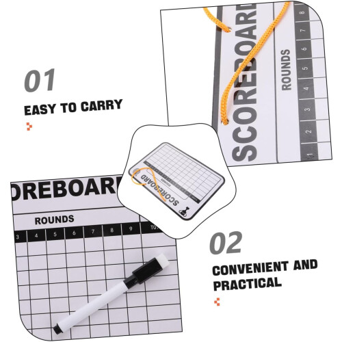 Golf Scoreboard Double-Sided Dry Erase Writing Board Golf Training Scoreboard para Prática e Competição 2