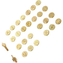 Juego de 28 puntas para pirograbado, manualidades de carpintería, puntas para soldador con letras