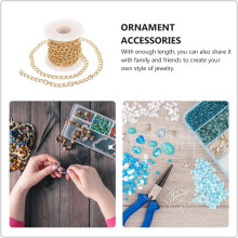 Chaînes en métal doré pour la fabrication de bijoux et de colliers DIY (maillons en vrac)