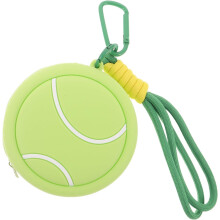 Mini-Tennis-Münzbörsen-Schlüsselanhänger aus PVC mit Reißverschluss, Cartoon-Sporttaschenanhänger für Damen
