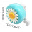 (Blue White) Sonnette Vélo Légère - Design Fleur 4