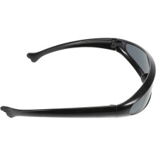 Lunettes de soleil de cyclisme enveloppantes, protection UV, monture noire résistante aux rayures, verres gris