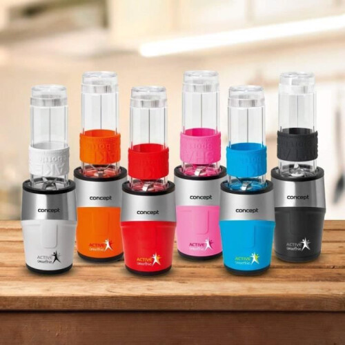 CONCEPT SM3385 smoothie maker ACTIVE SMOOTHIE, drie containers, 500 W, zwart 1
