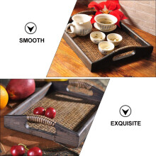 Multi-Function Coffee Serving Tea Tray Made of Synthetic Material