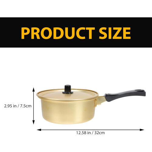 Olla para ramen coreano, olla de aluminio dorado reforzado. 1