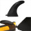 Inflatable Surfboard Tail Fin 21X16.5Cm Removable Large Fish Fin with Screw 5