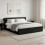 VidaXL vidaXL Headboard Cabinet with Storage Black Engineered Wood 1