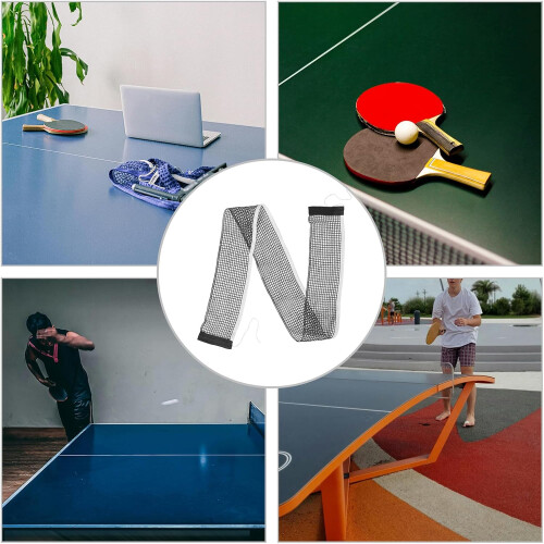 Table Tennis Net Polyester-Cotton Mesh Indoor Replacement Net with Clamp Standard Size Portable 2