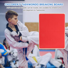Taekwondo-Bruchbrett für mittlere Größen, 10 mm, rotes Kunststoff-Trainings- und Leistungsbrett, tragbar